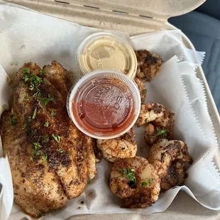 Blackened grouper and shrimp 08.03.23