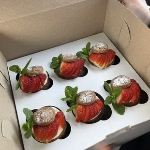 a box of strawberry shortcakes