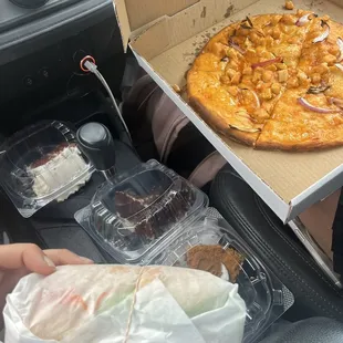 Buffalo Chik'n Pizza Shrimp Po Boy biscoff