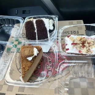 Strawberry poke cake and Oreo cake