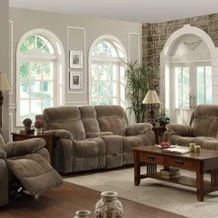 2 Pc.Sofa+Loveseat Motion Microfiber Myleene Collection