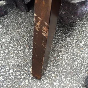 They put a bike on top of my chairs so the chain damaged my chairs.