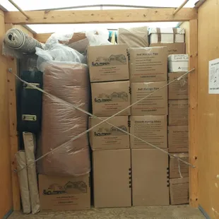 All staff is trained to stack efficiently to avoid shifting loads and ensure all items fit.