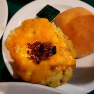 Nasty baked potato... dry and weird cheese