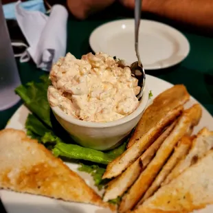 Shrimp and lobster 'bruschetta".. meh
