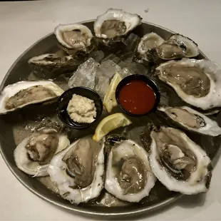 Raw oysters