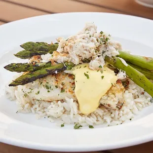 Herbed crusted cod Oscar