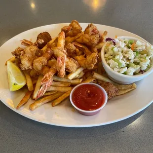 Fried shrimp platter