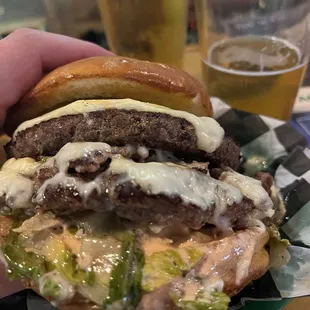 Paddy Shack burger w/ added patty. You know you want to.