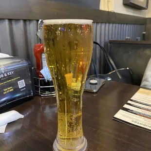 a glass of beer