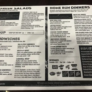 Menu front