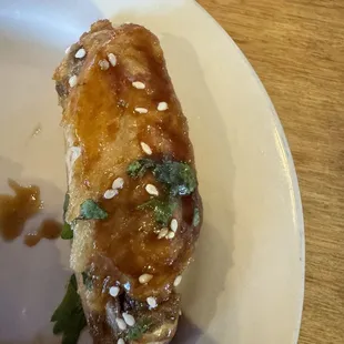 Teriyaki wings- lots of sauce left in the platter except I was too slow to take a pic. My fam took them down! We fight over these wings.