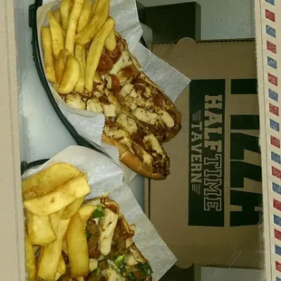 Pizza subs and fries!