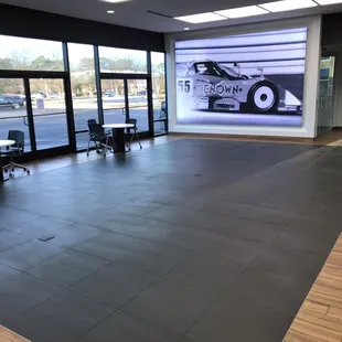 Empty showroom as no new cars to sale
