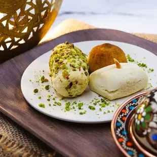 a plate of food on a table