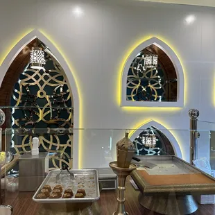 a variety of pastries on display