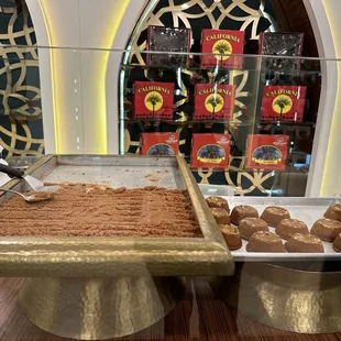 Beautiful display of Lebanese sweets