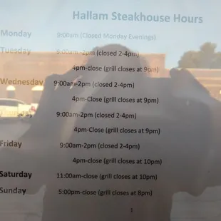 Hours of business.  Don't follow what Google says