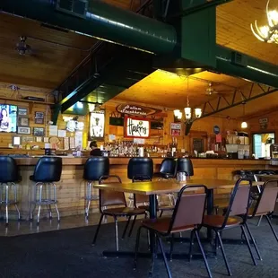 The bar and dining room.  A bunch of people had just left.