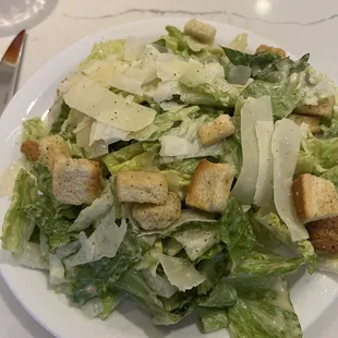 Side Caesar salad is huge!