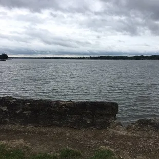 a bench overlooking a lake
