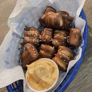 Pretzel Bites with beer cheese