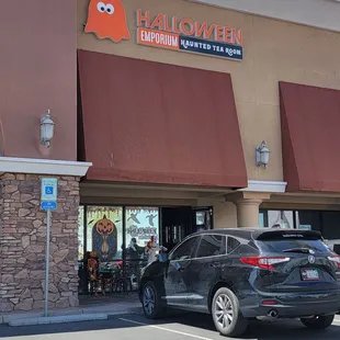 a car parked outside