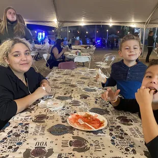 Strawberry loaded funnel cake