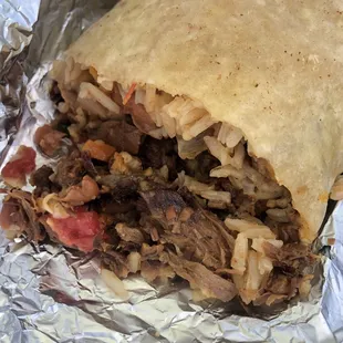 Brisket Burrito $9.99 - Huge and Delicious !!!