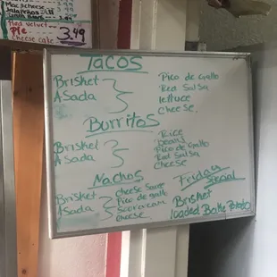 I got the Brisket Burrito with everything on it for $9.99 - It was Huge and Delicious !!!