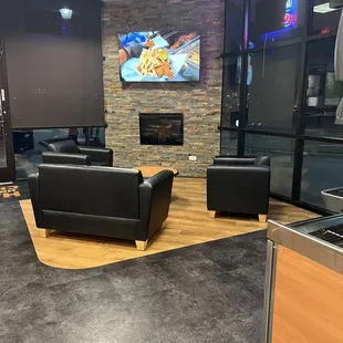 Tv area with group seating