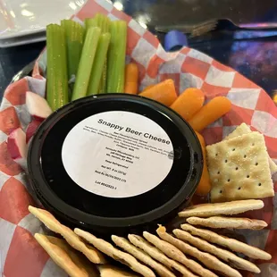 Beer cheese platter