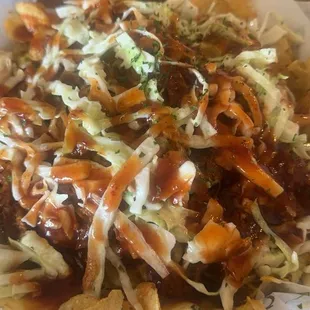 Big portions -pulled pork chips.