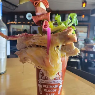 Bloody Mary with sandwich