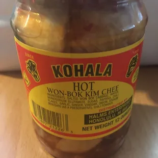 Kohala Hot Won-Bok Kim Chee