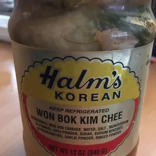 Halm's Korean Won Bok Kim Chee
