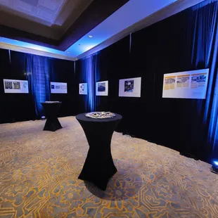 Black velvet draping