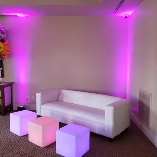 Lounge sofa for an adult birthday celebration