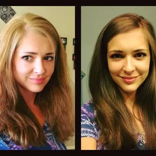 Before and After.  Very happy with Demi's work!