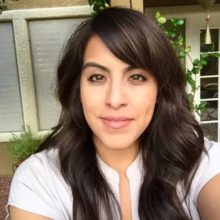 Hair Dye and Styled. great color and volume.