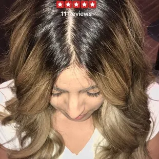 another view of my Amazing new do by demi! not an easy request but she NAILED IT! Healthy, trendy and color blends perfectly.