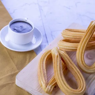 Our newest menu item- Churros con chocolate