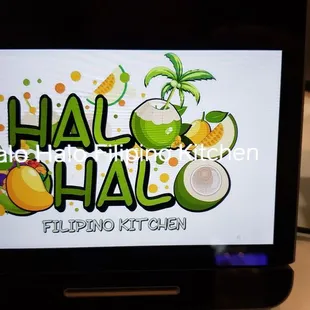 the logo on the screen