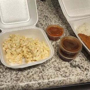 Spam musubi, side mac salad, chicken katsu combo