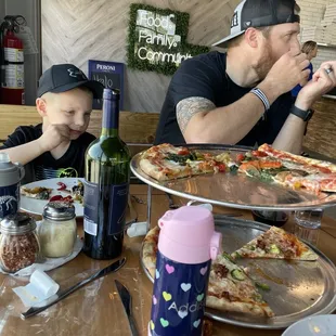 The Heritage, The Tadlock and bottle of Josh Cabernet at Halo Pizzeria.