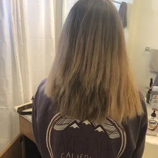 After the atrocious haircut.....