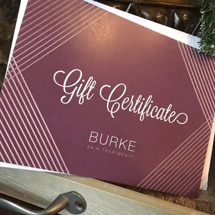 Gift Certificates available.