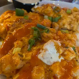 Buffalo chicken flatbread