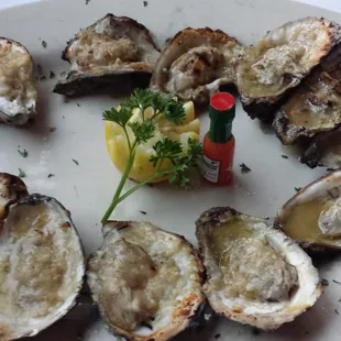 Grilled oysters.