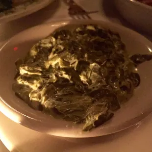 Side of creamed spinach